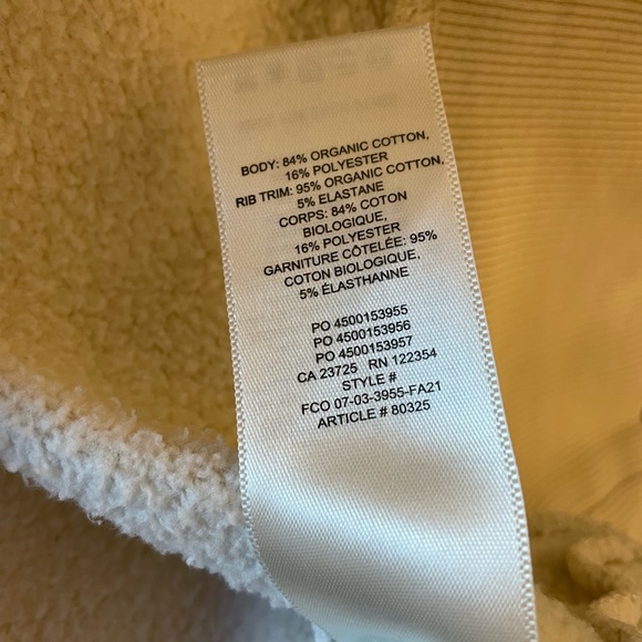 NWT Wilfred Free Fleece Oversized Sweatshirt in Faded Bone 3 (XL) - Picture 6 of 7